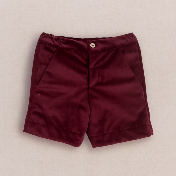 bermudas o pantalones para niños de arras terciopelo Lola Likes