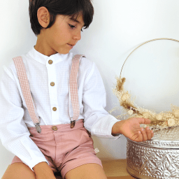 tirantes cuadros vichy niños arras