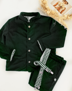 niños de arras terciopelo verde