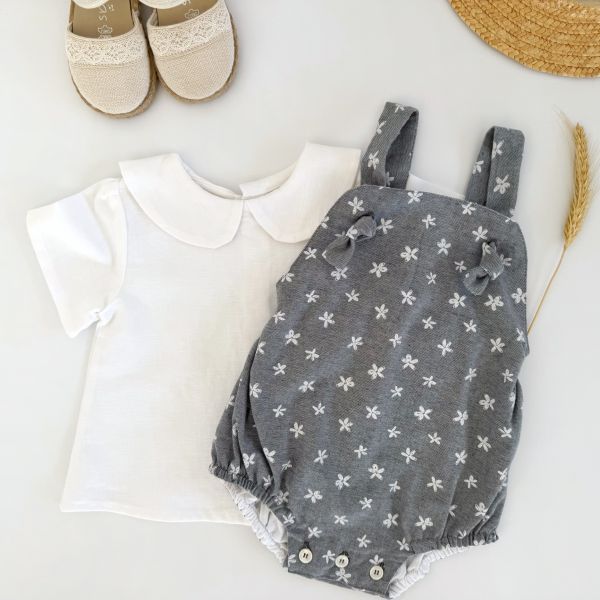 Camisa bebé lino blanco