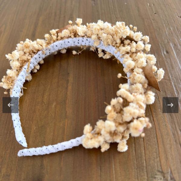 diadema de flor preservada niñas de arras