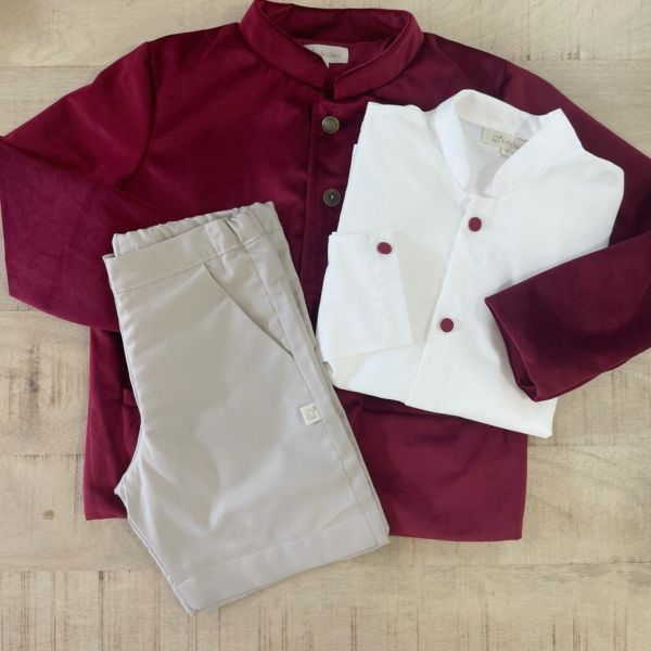 Bermuda de niño color piedra