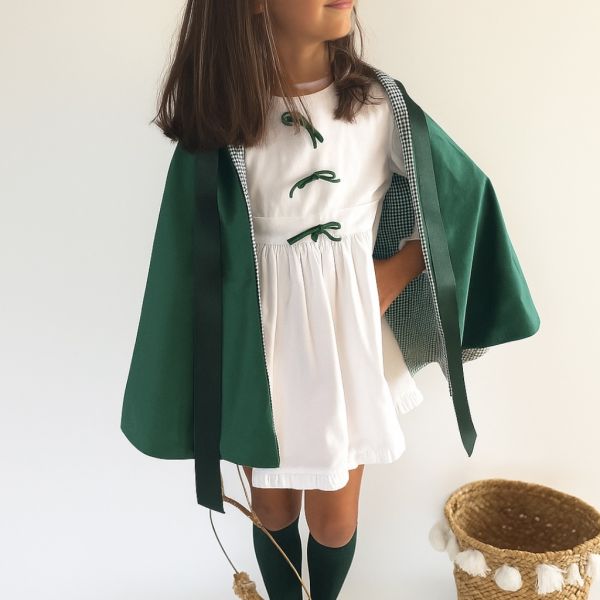 vestido niña arras terciopelo verde | Lola Likes Arras