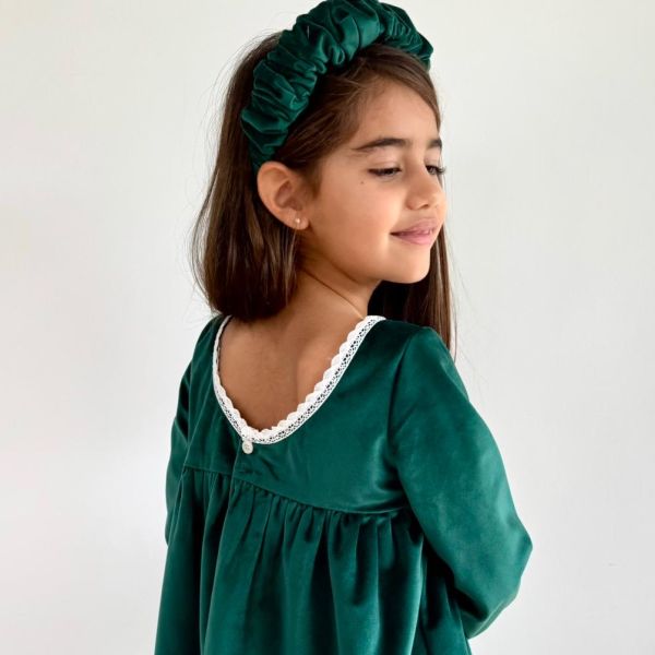 Diadema terciopelo verde