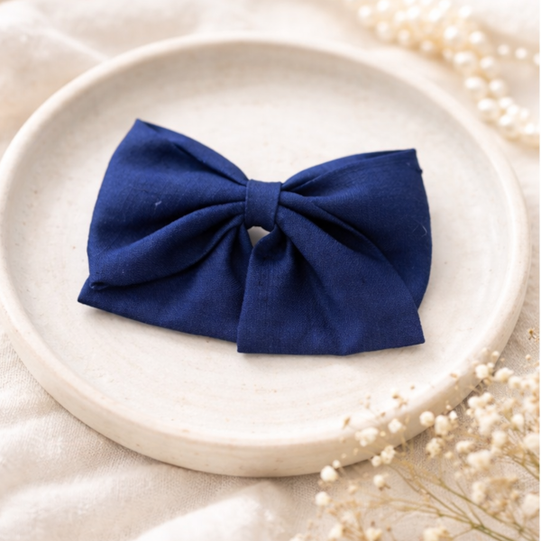 lazo niña lino azul marino Madeixa Lazos