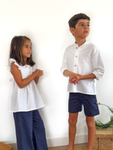 camisa de niño lino blanco Camisas para niños | Lola Likes