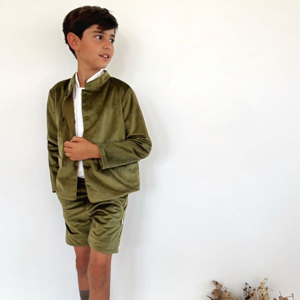 Chaqueta terciopelo verde oliva