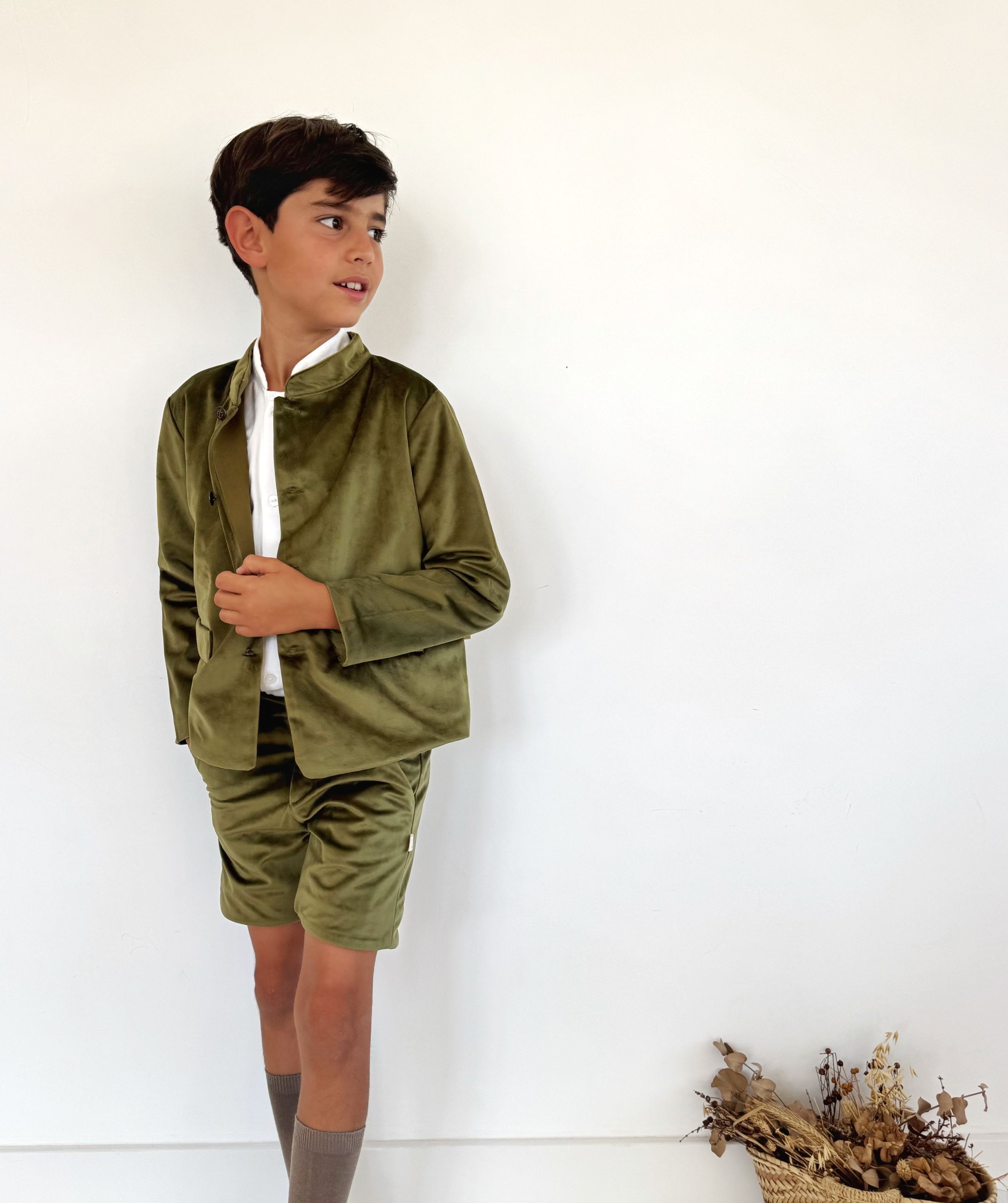 Chaqueta terciopelo verde oliva