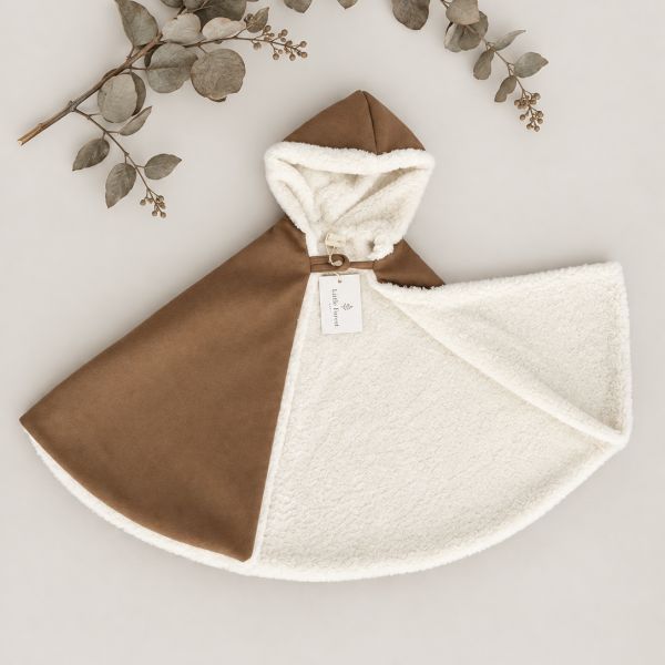 Abrigo capa paño beige